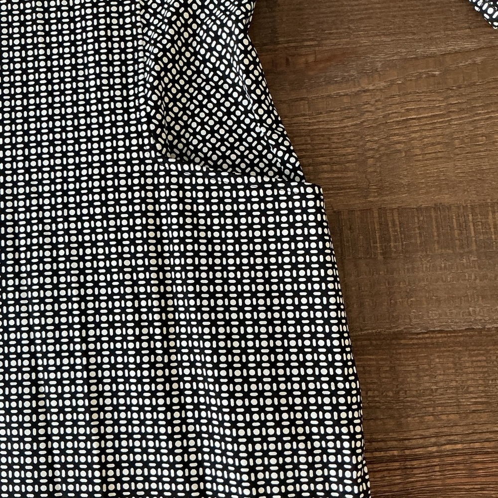 J. McLaughlin Black White Catalina Cloth Catalyst Dress Pockets Size Medium - Picture 4 of 10